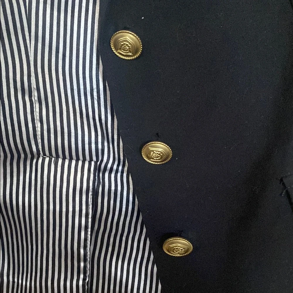 Black Blazer with Striped Lining - Picture 3 of 5